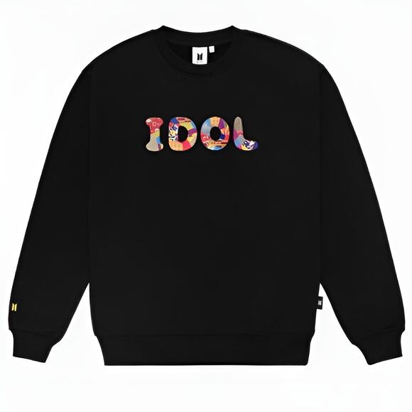 BTS Official Streetwear Lounge Crewneck KPOP Idol Merch Sweatshirt Size XL Black - Picture 1 of 8